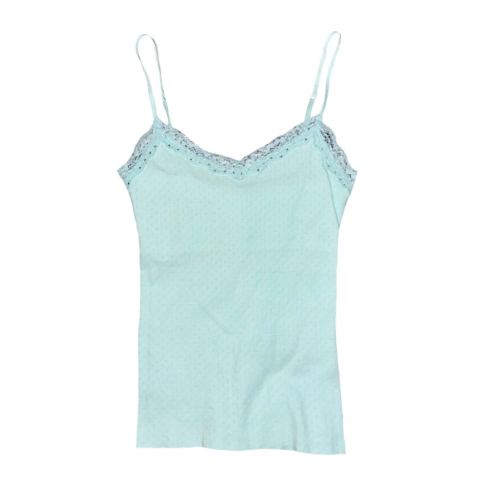 VTG AMERICAN EAGLE LIGHT BLUE EMBELLISHED TANK TOP // SIZE XS🩵
